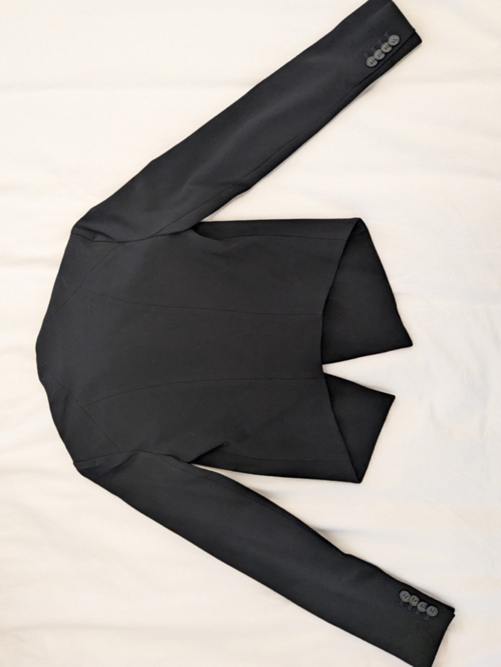 Helmut Lang Sonar Wool Black Asymmetric Zip Blazer Jacket Size S Like New - Picture 11 of 16